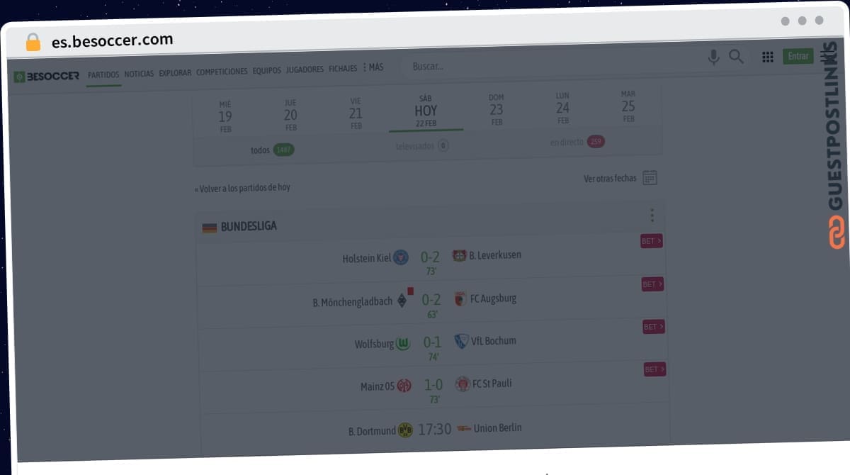 Publish Guest Post on es.besoccer.com