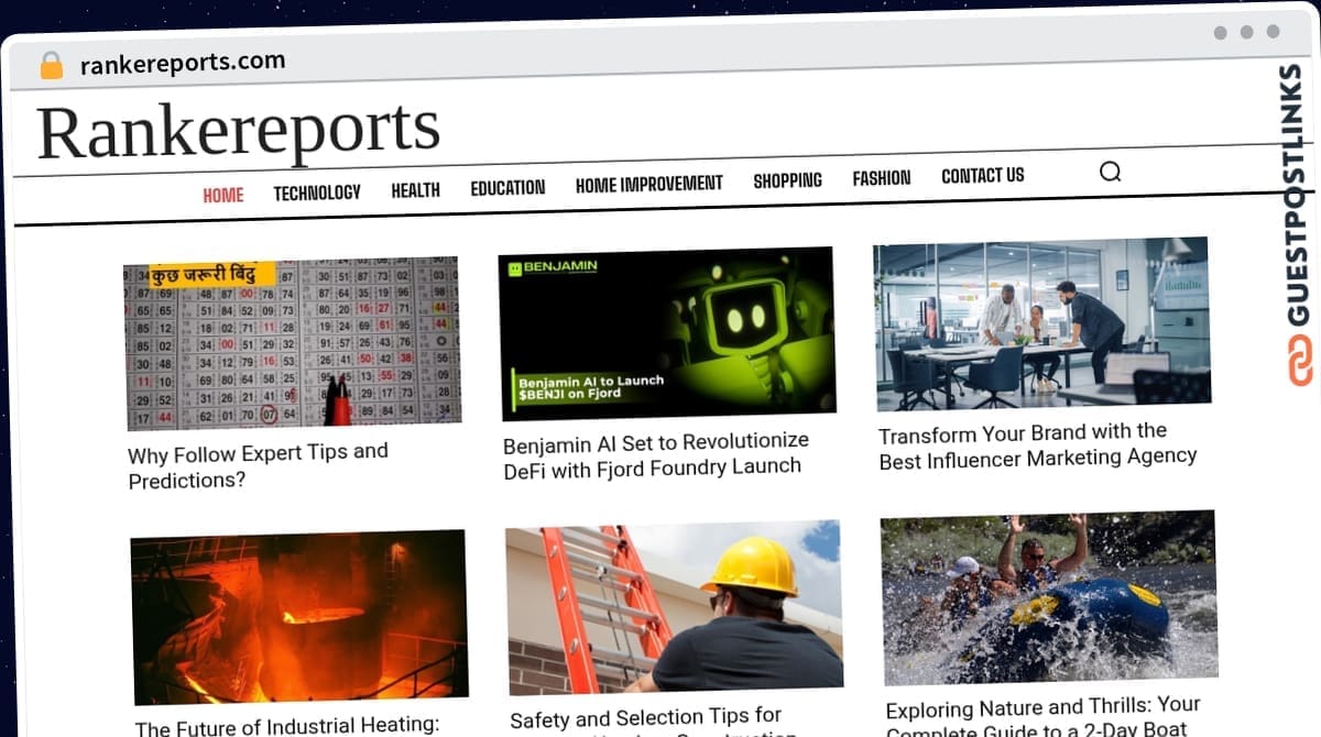 Publish Guest Post on rankereports.com