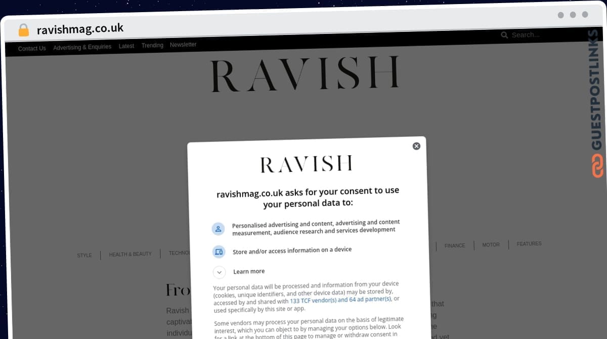 Publish Guest Post on ravishmag.co.uk