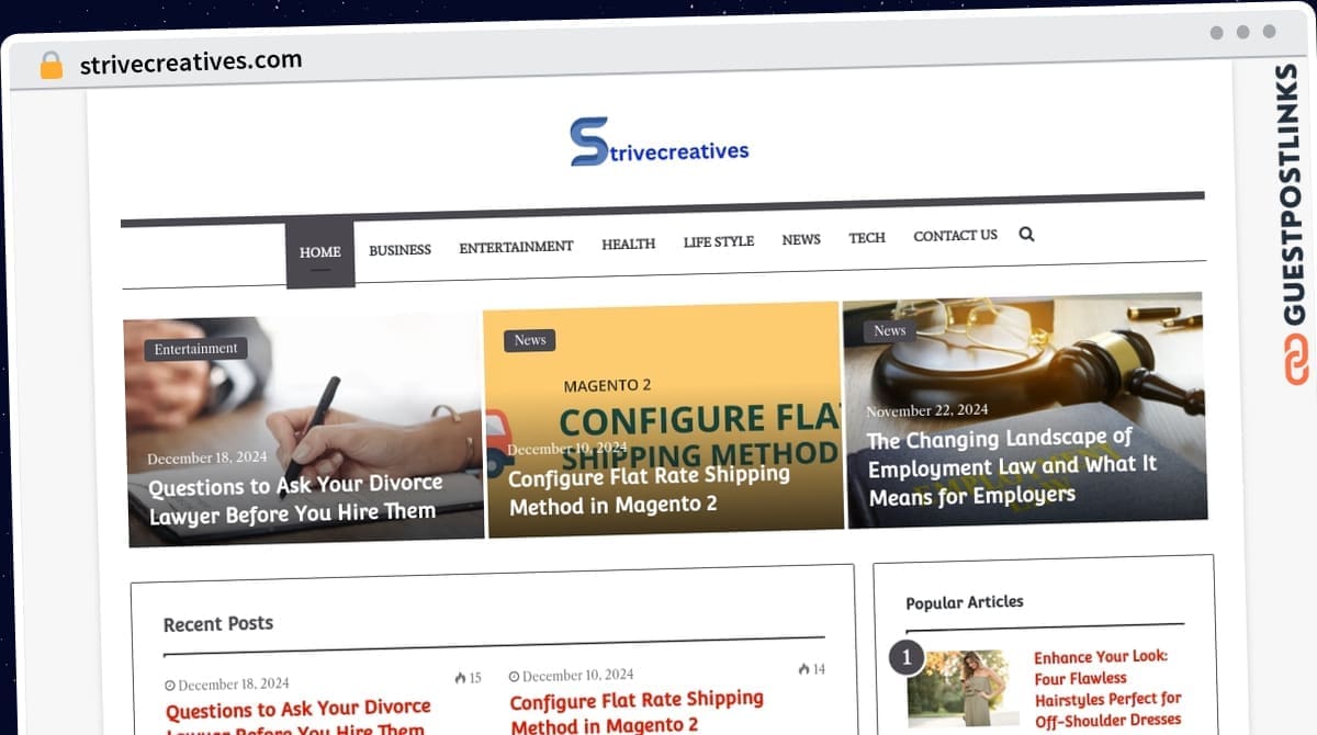 Publish Guest Post on strivecreatives.com