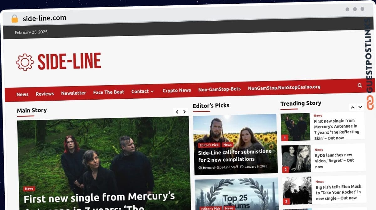 Publish Guest Post on side-line.com