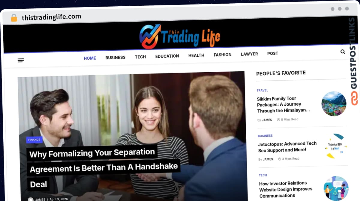 Publish Guest Post on thistradinglife.com