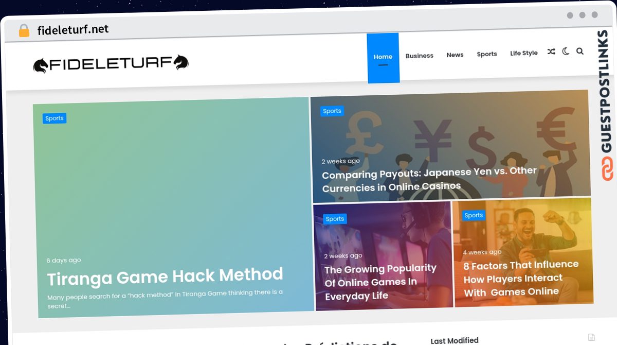Publish Guest Post on fideleturf.net