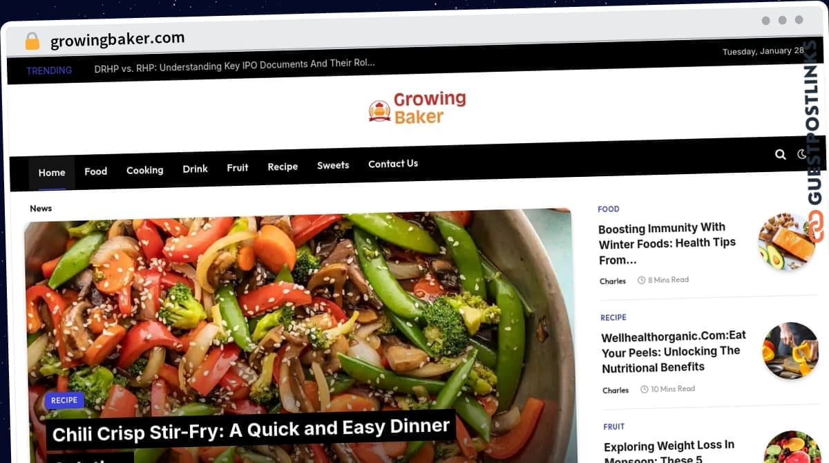 Publish Guest Post on growingbaker.com