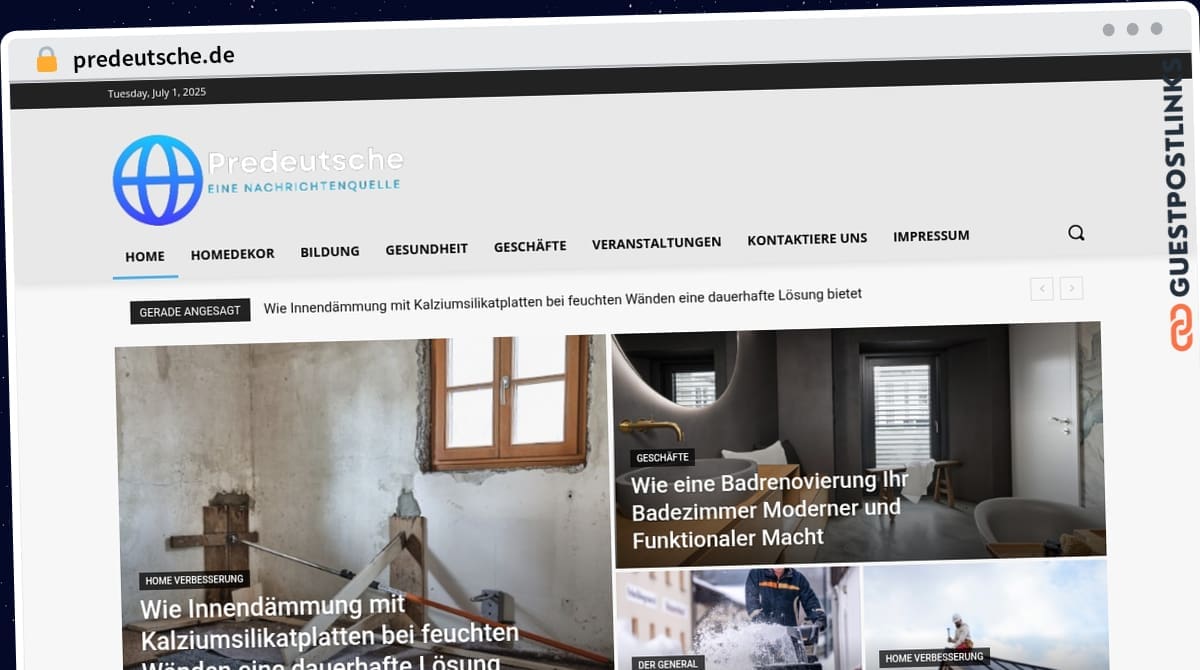 Publish Guest Post on predeutsche.de