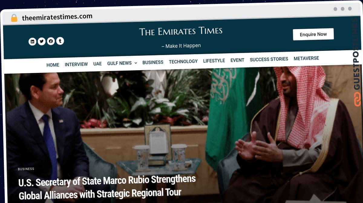 Publish Guest Post on theemiratestimes.com
