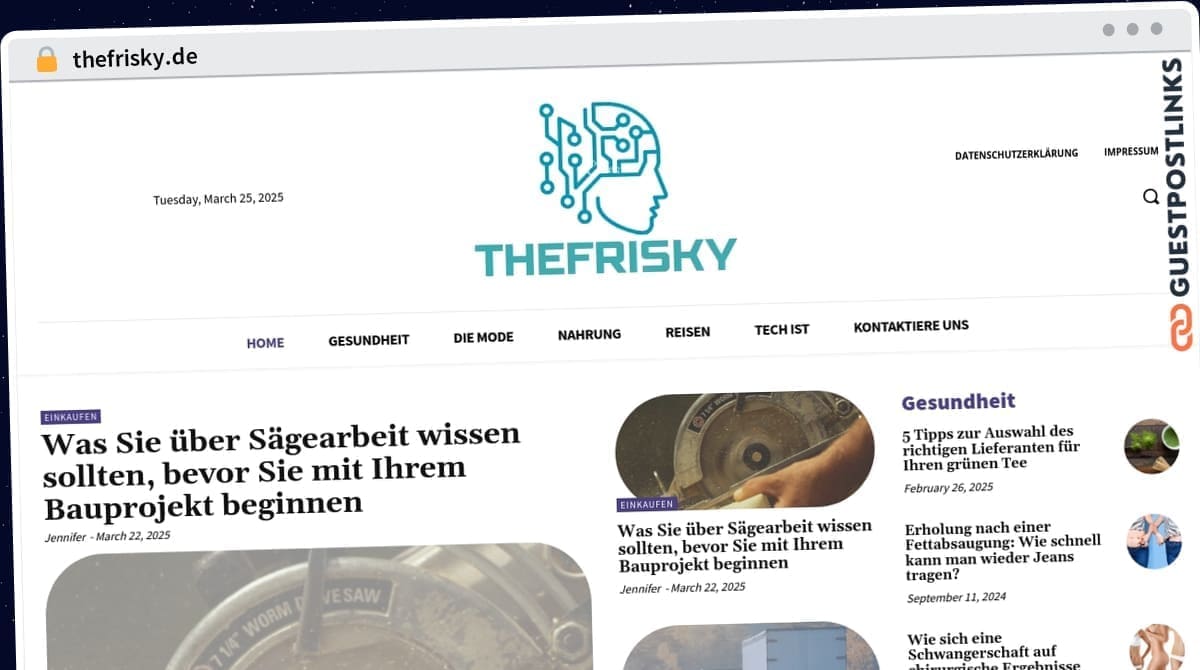 Publish Guest Post on thefrisky.de