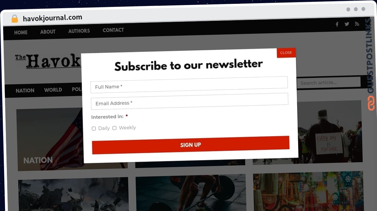 Publish Guest Post on havokjournal.com