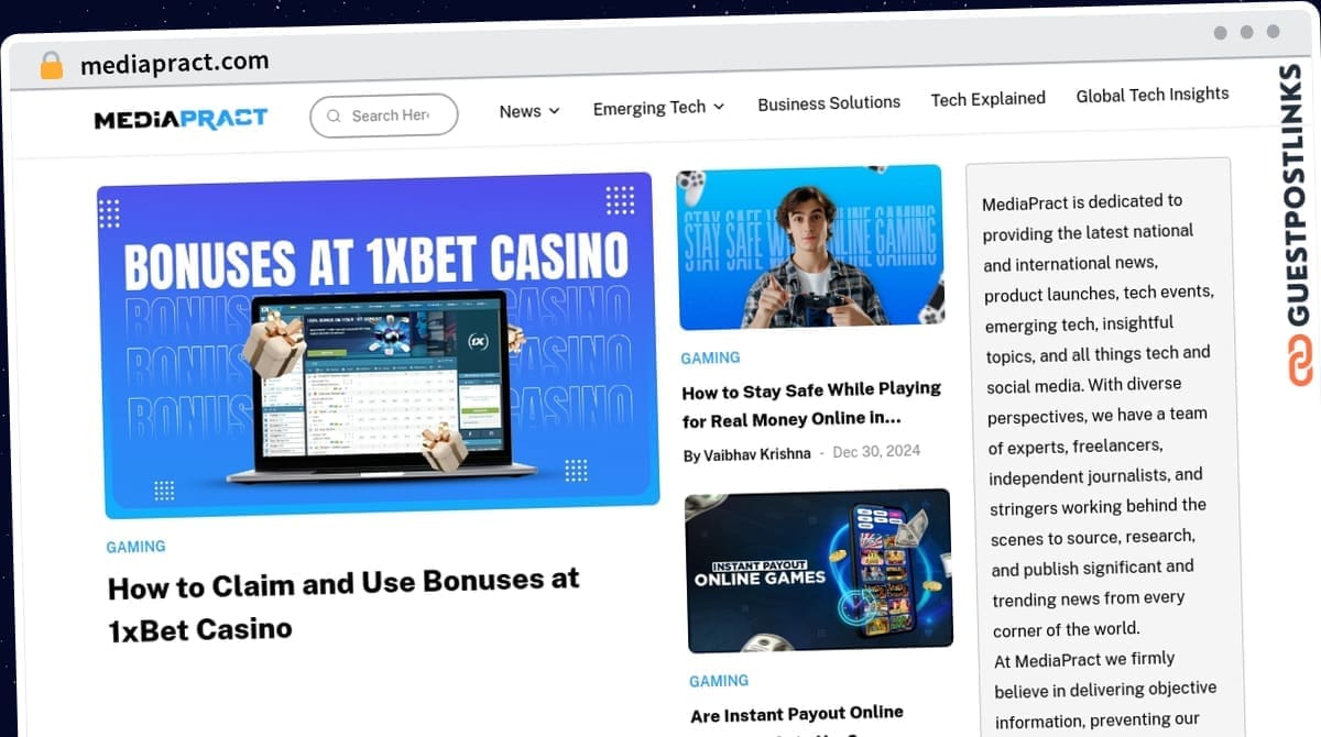 Publish Guest Post on mediapract.com
