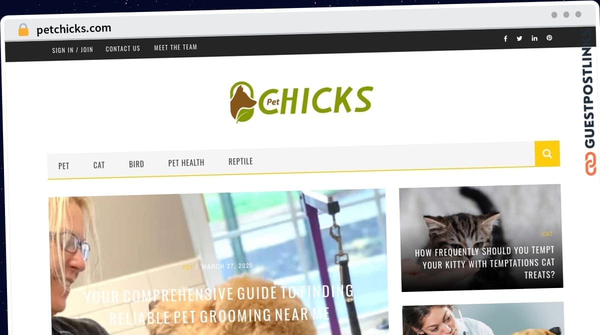 Publish Guest Post on petchicks.com