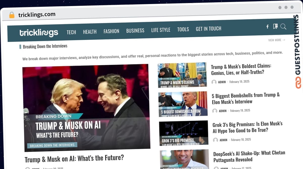Publish Guest Post on tricklings.com