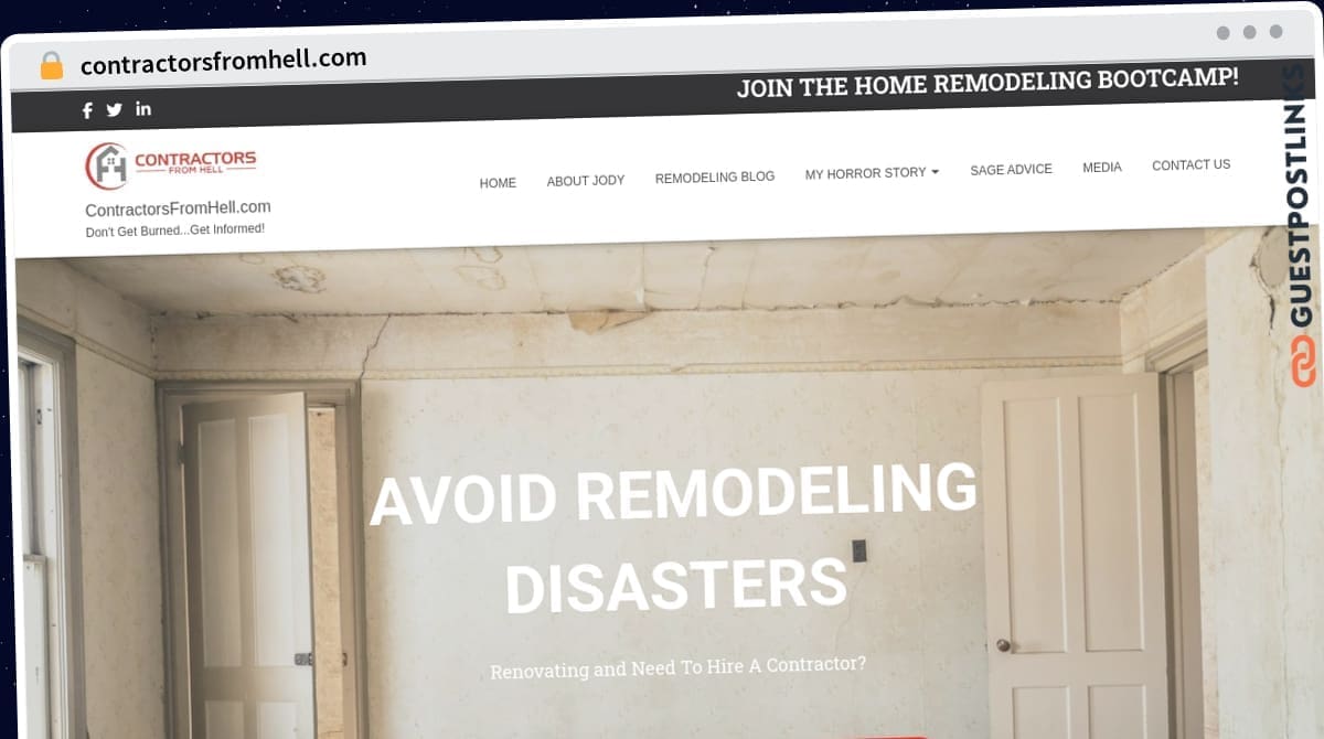 Publish Guest Post on contractorsfromhell.com