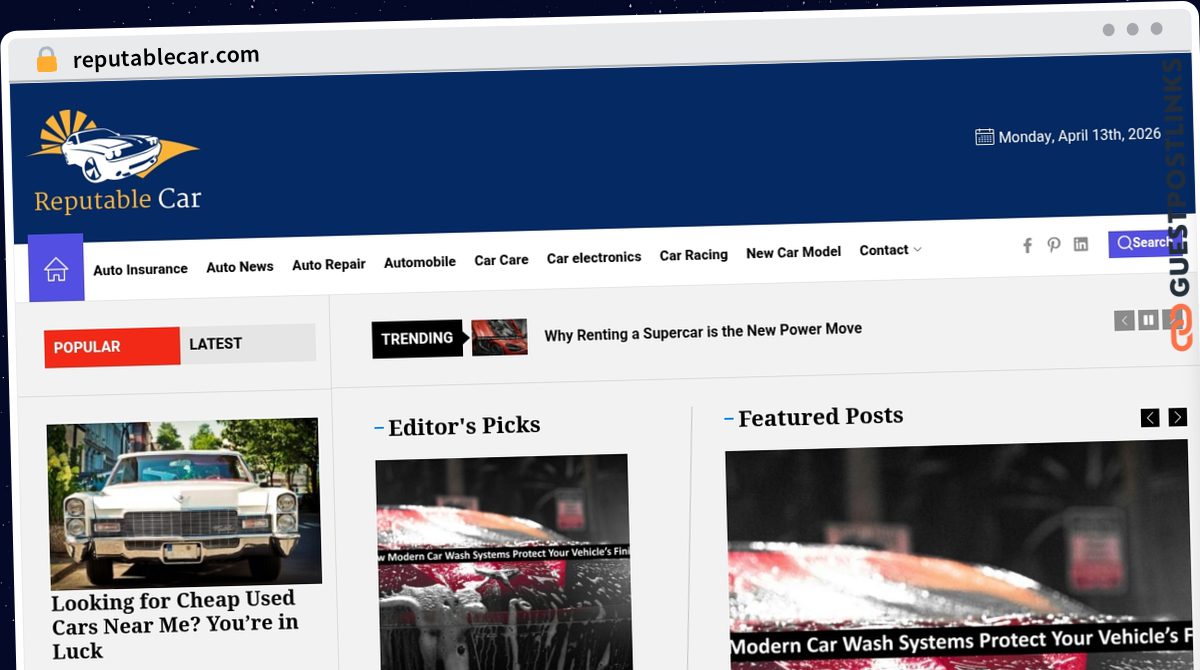 Publish Guest Post on reputablecar.com