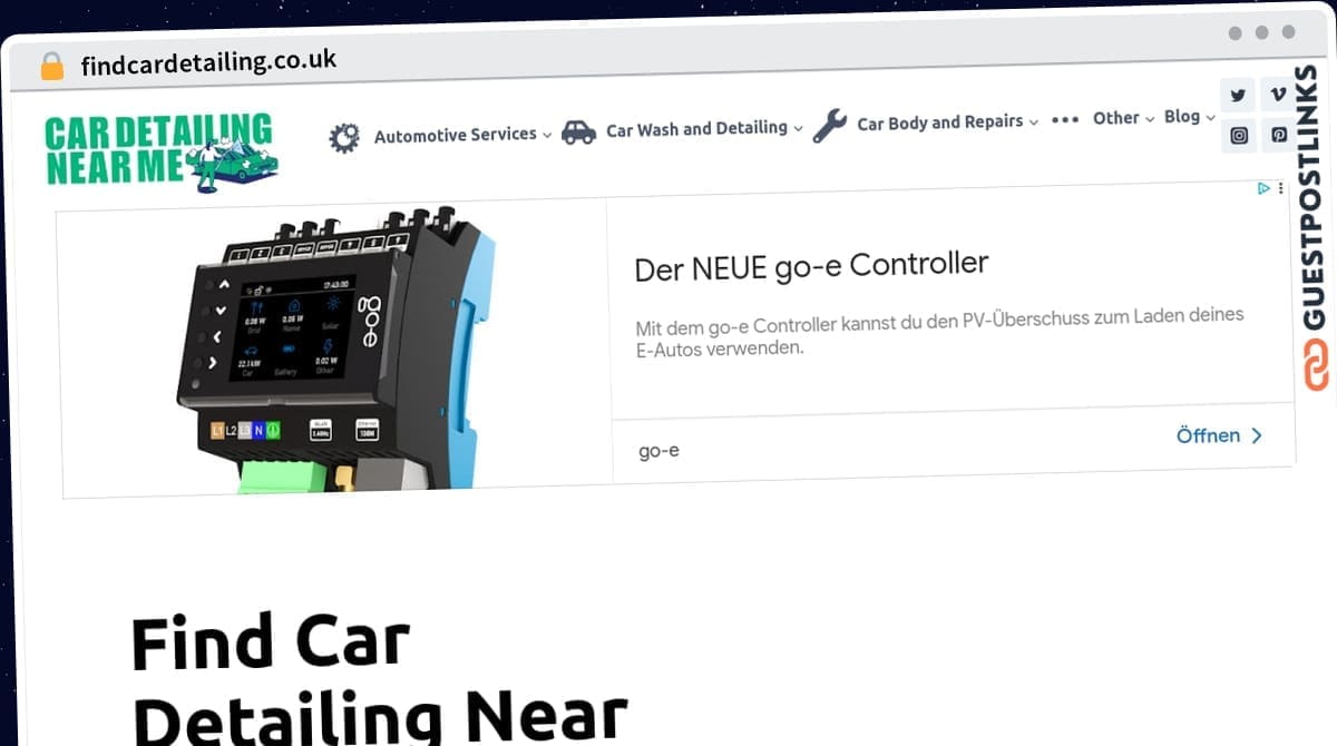 Publish Guest Post on findcardetailing.co.uk