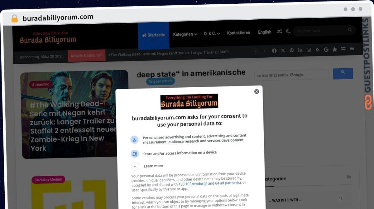 Publish Guest Post on buradabiliyorum.com