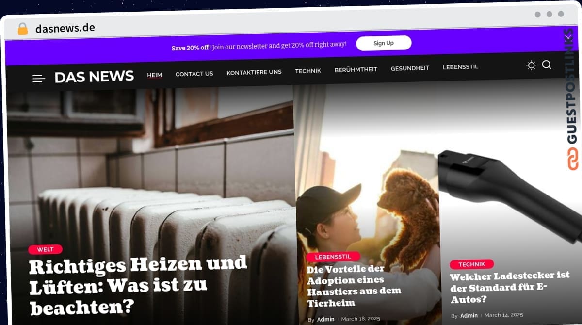 Publish Guest Post on dasnews.de