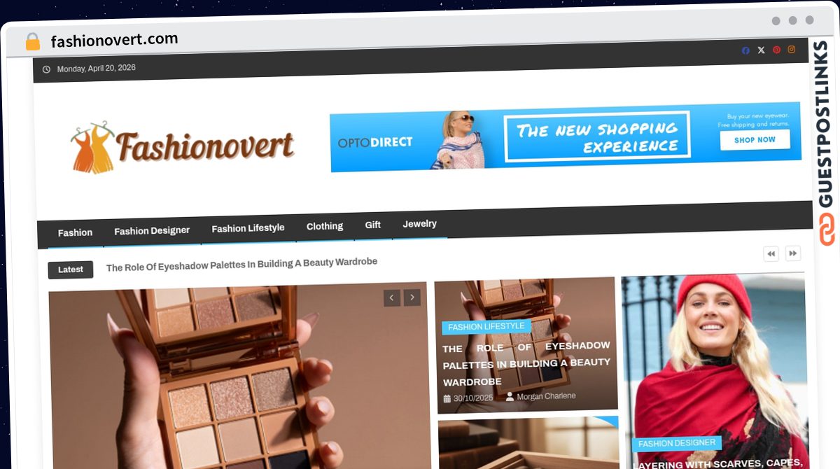 Publish Guest Post on fashionovert.com