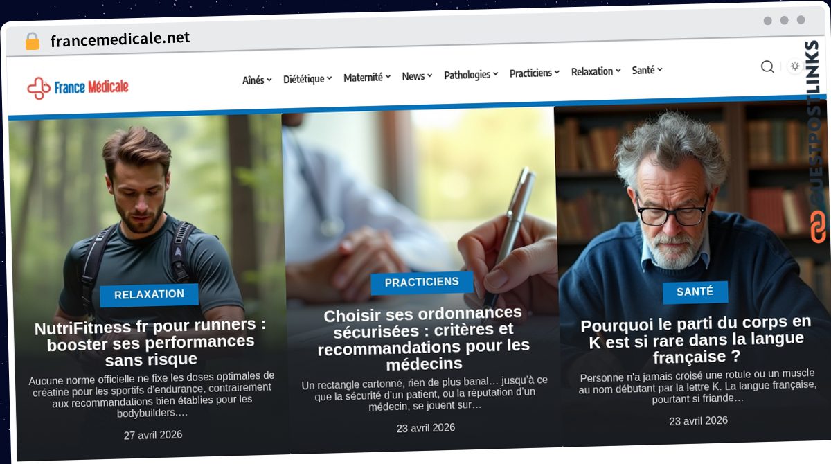 Publish Guest Post on francemedicale.net