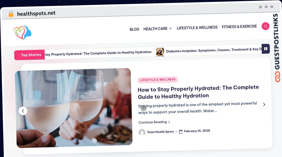 Publish Guest Post on healthspots.net