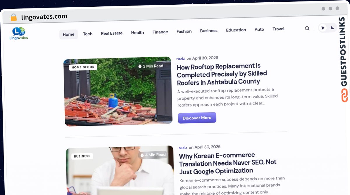 Publish Guest Post on lingovates.com