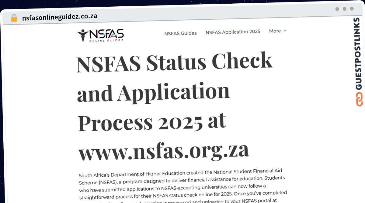 Publish Guest Post on nsfasonlineguidez.co.za