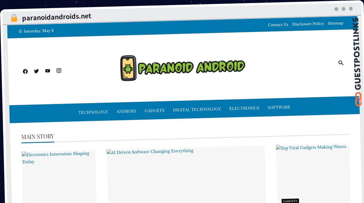 Publish Guest Post on paranoidandroids.net