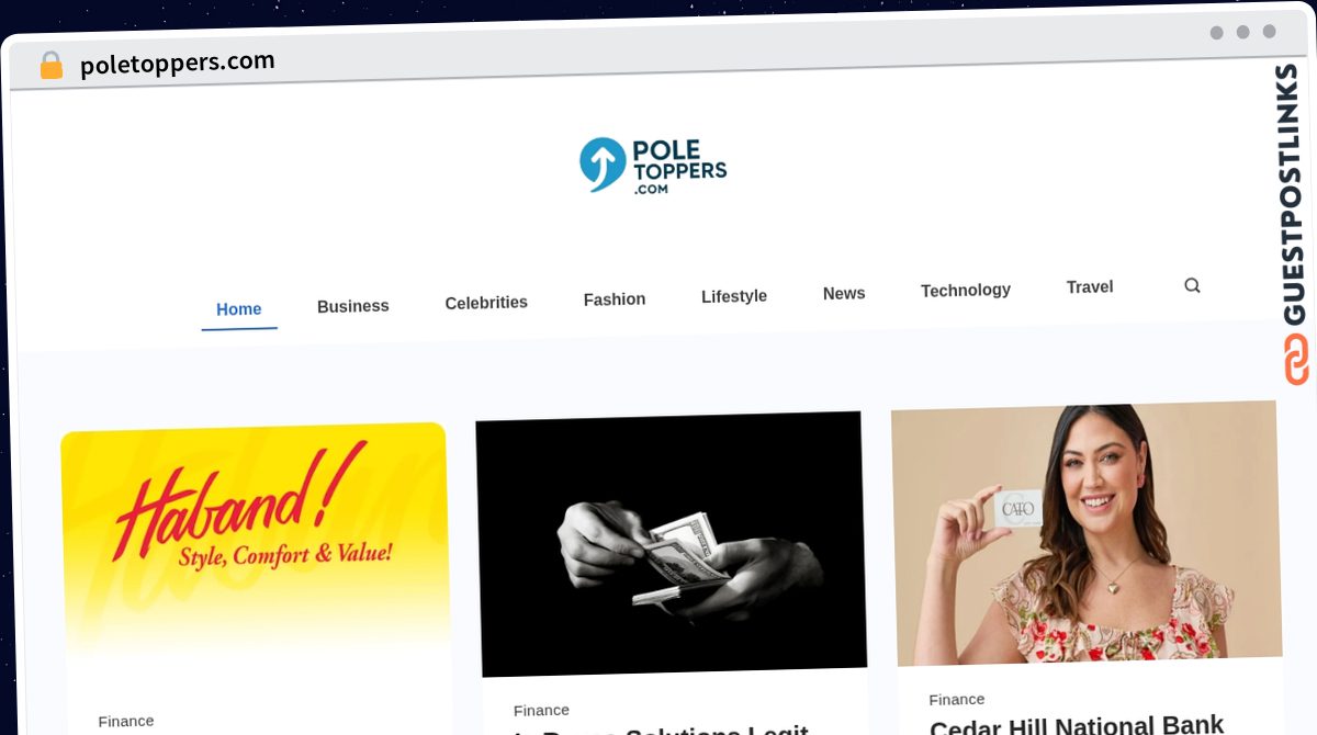 Publish Guest Post on poletoppers.com