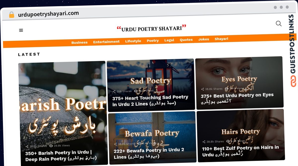 Publish Guest Post on urdupoetryshayari.com