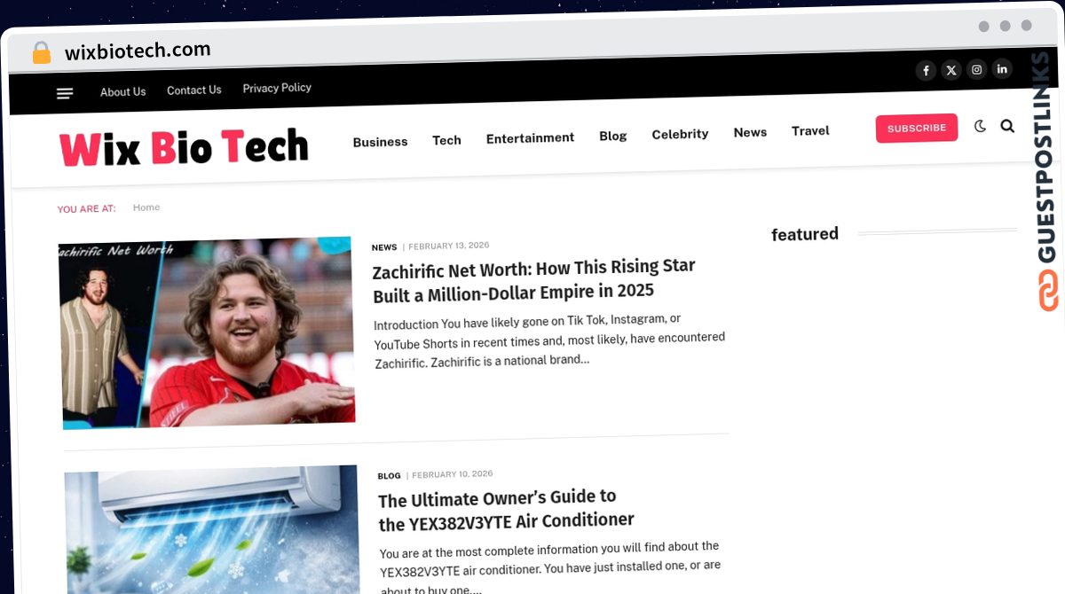 Publish Guest Post on wixbiotech.com
