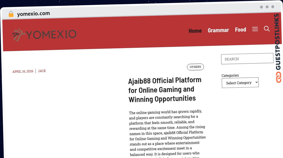 Publish Guest Post on yomexio.com