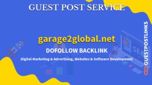 Buy Guest Post on garage2global.net