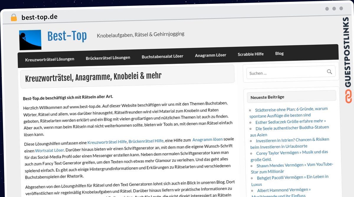 Publish Guest Post on best-top.de