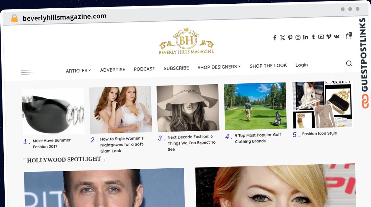 Publish Guest Post on beverlyhillsmagazine.com