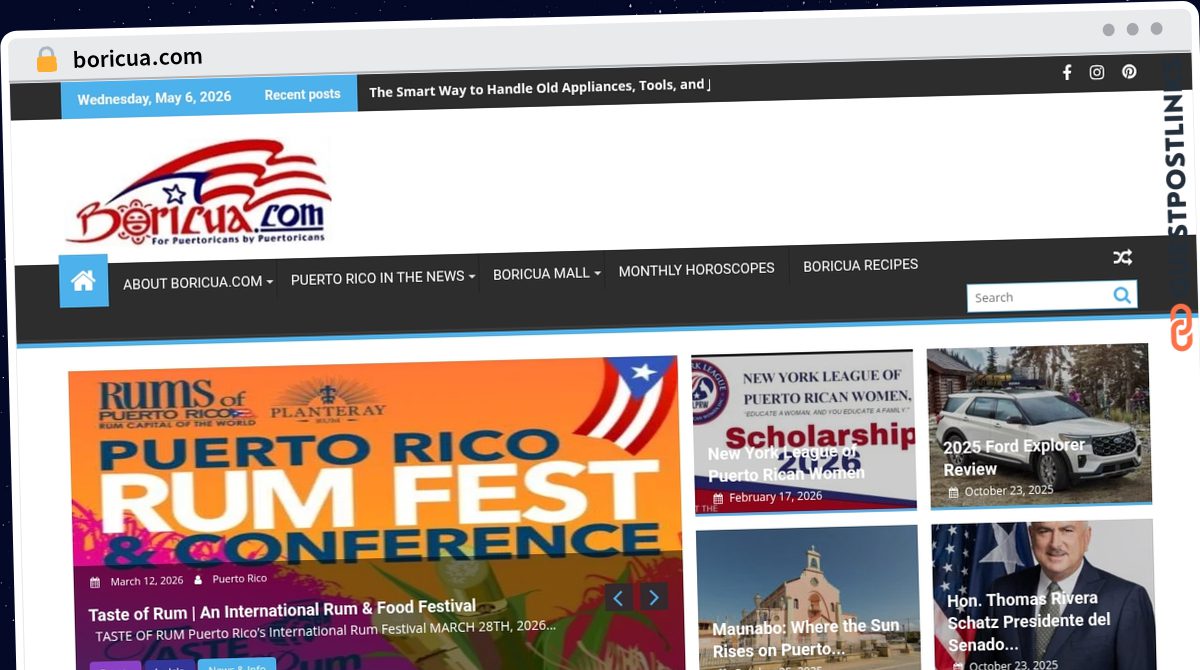 Publish Guest Post on boricua.com