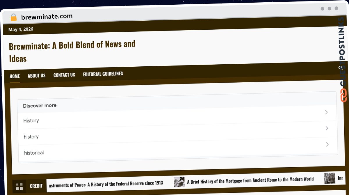 Publish Guest Post on brewminate.com