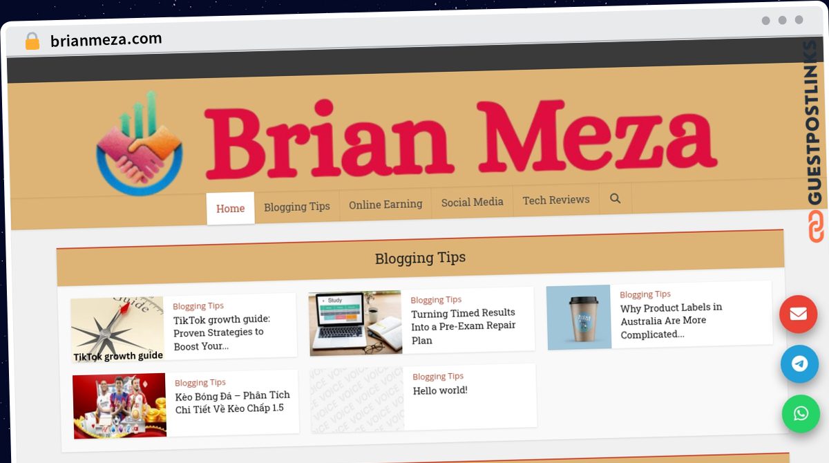 Publish Guest Post on brianmeza.com
