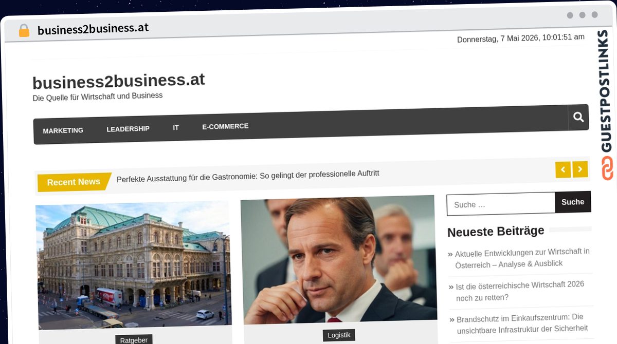 Publish Guest Post on business2business.at