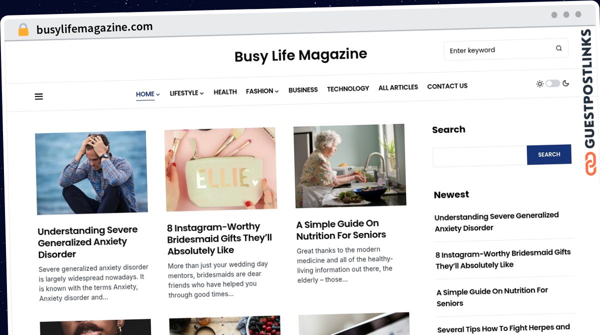 Publish Guest Post on busylifemagazine.com