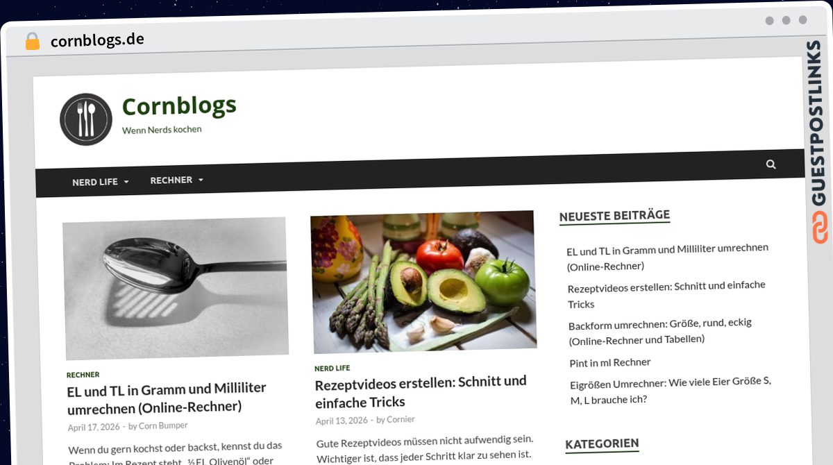 Publish Guest Post on cornblogs.de