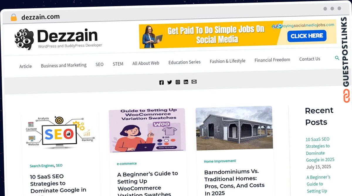 Publish Guest Post on dezzain.com