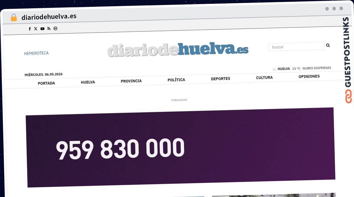 Publish Guest Post on diariodehuelva.es