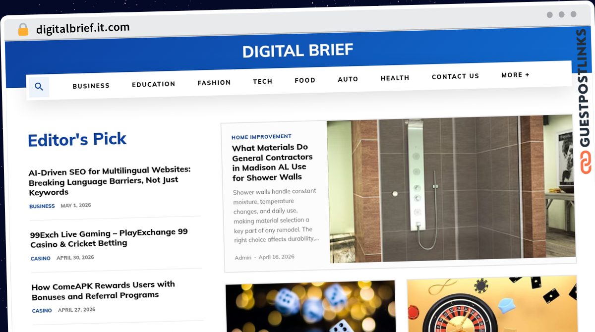 Publish Guest Post on digitalbrief.it.com
