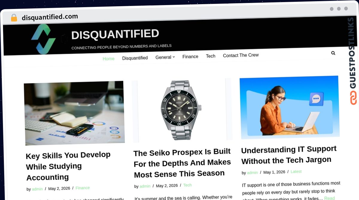 Publish Guest Post on disquantified.com