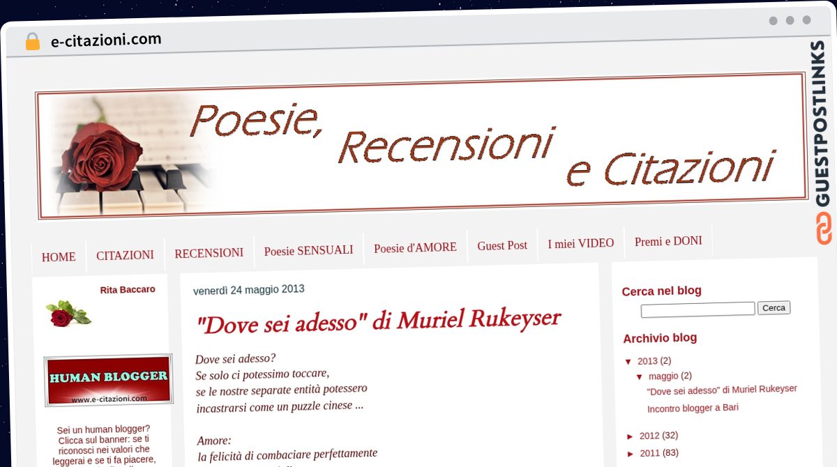 Publish Guest Post on e-citazioni.com