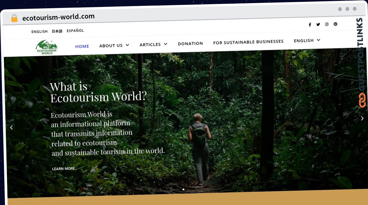 Publish Guest Post on ecotourism-world.com