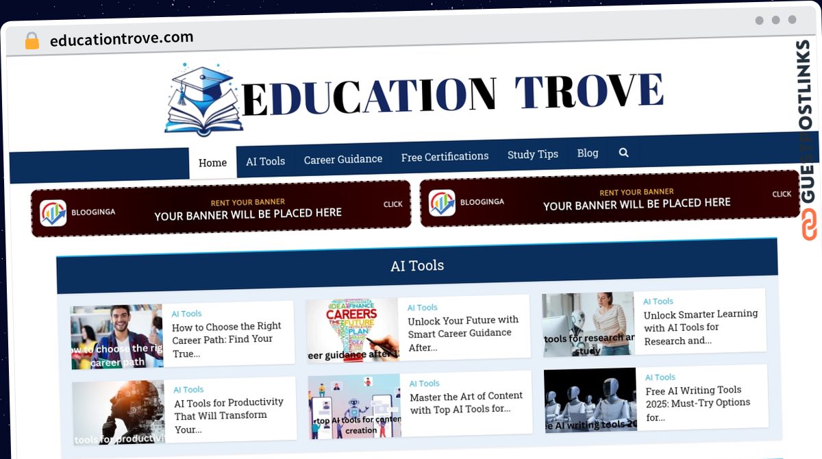 Publish Guest Post on educationtrove.com