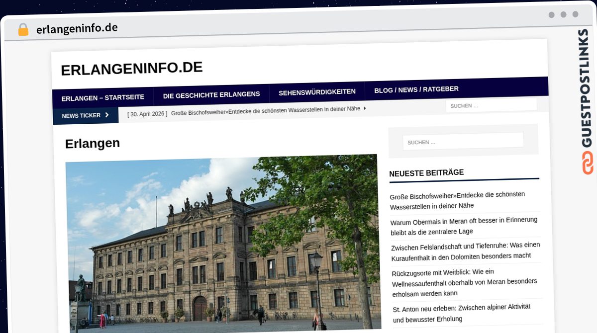Publish Guest Post on erlangeninfo.de