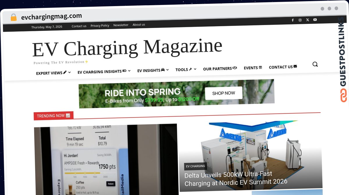 Publish Guest Post on evchargingmag.com