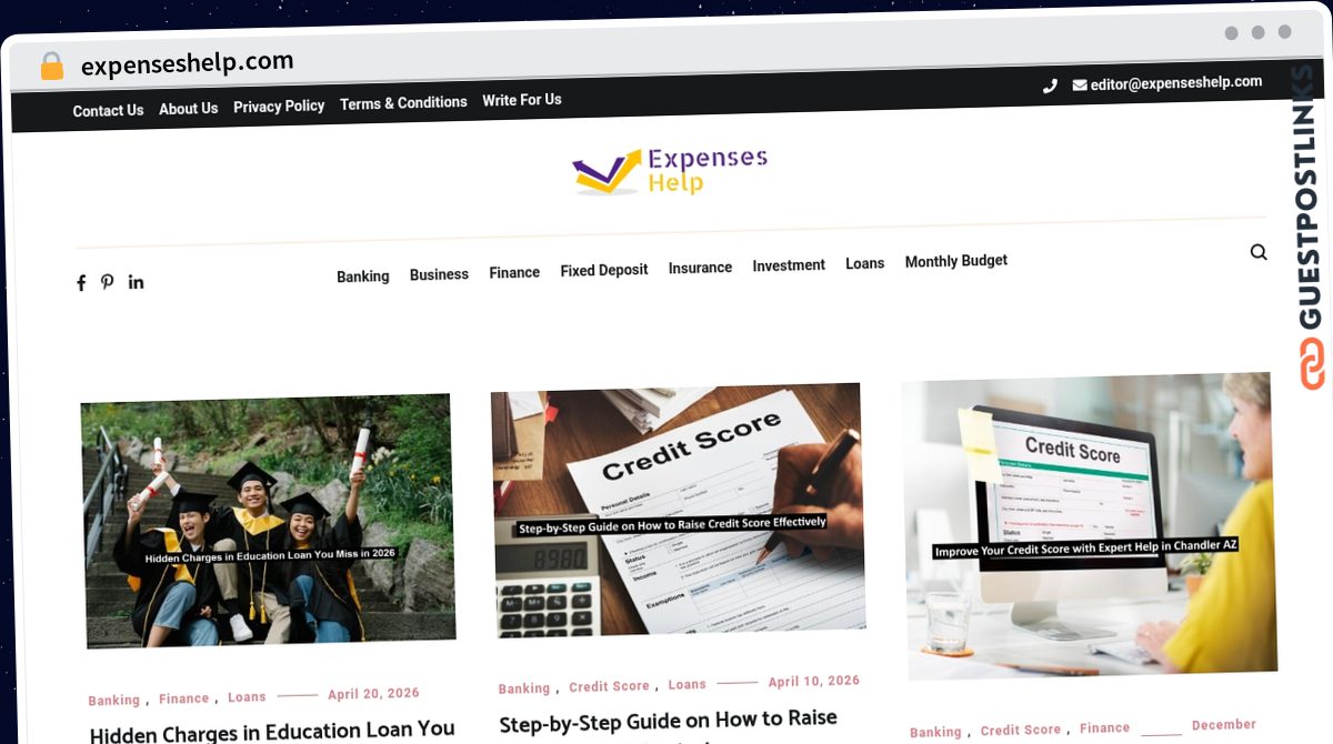Publish Guest Post on expenseshelp.com