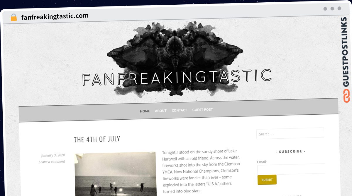 Publish Guest Post on fanfreakingtastic.com